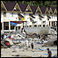 Houses damaged on Phi Phi island in Thailand